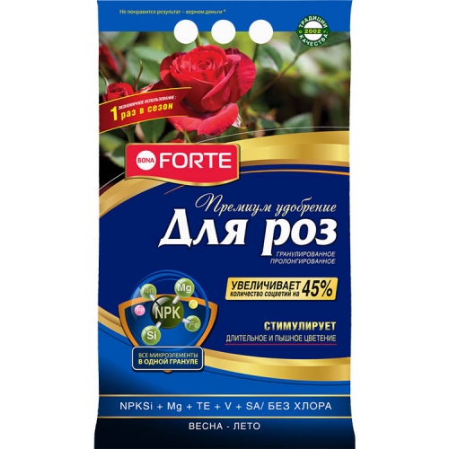 Удобрение гранулированное пролонгированное ПРЕМИУМ для роз и клумбовых, 2,5 кг BONA FORTE фото
